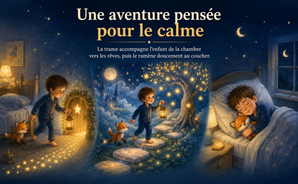 Une aventure douce et calme pensée pour le moment du coucher