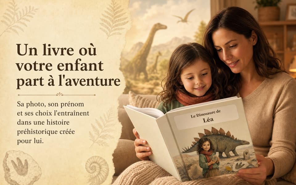 Le Dinosaure de Léa transforme l'enfant en héros d'une aventure préhistorique